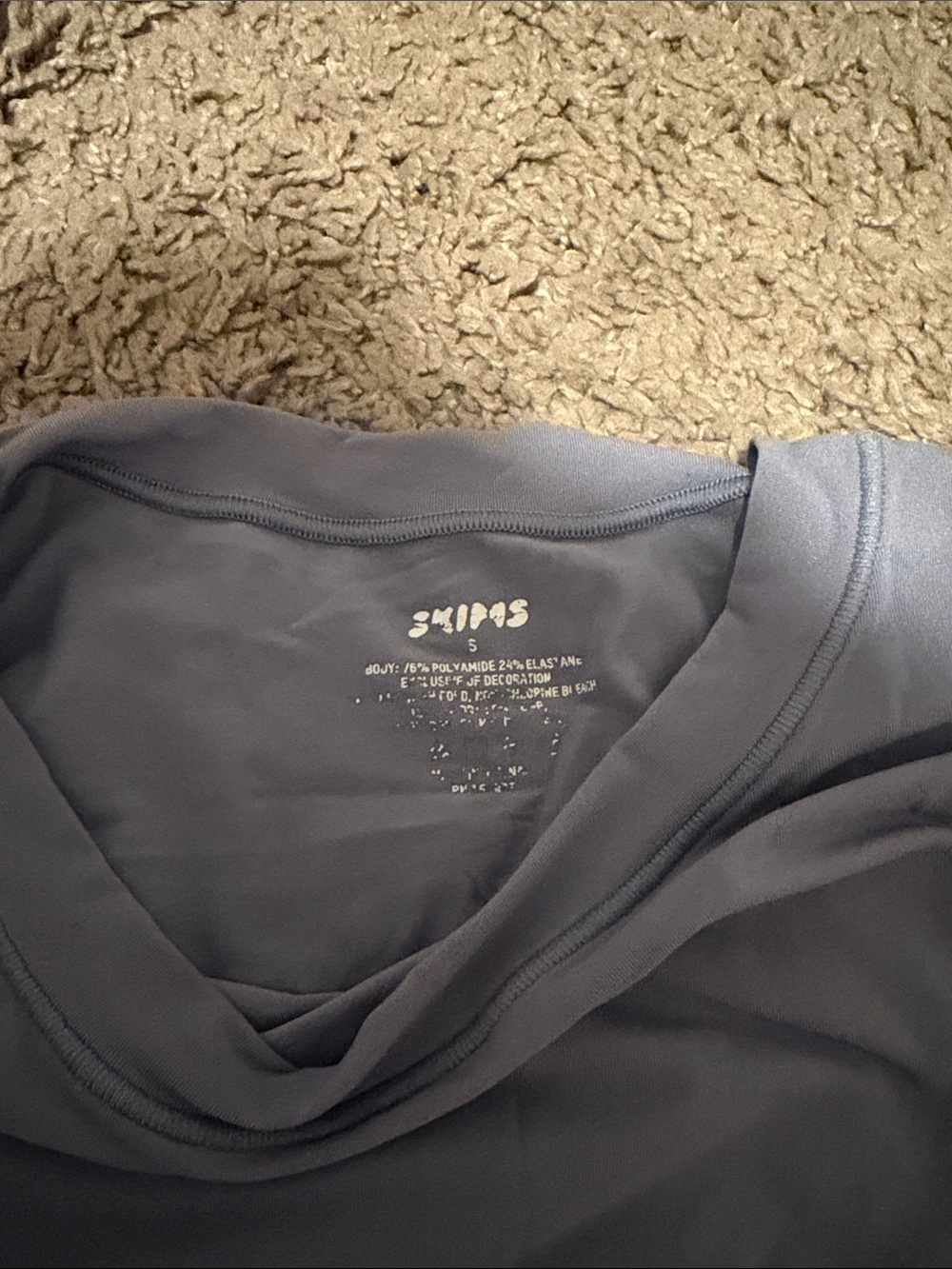 SKIMS Short Sleeve Crewneck Tee in Light Lavender-Blue - Picture 2 of 4